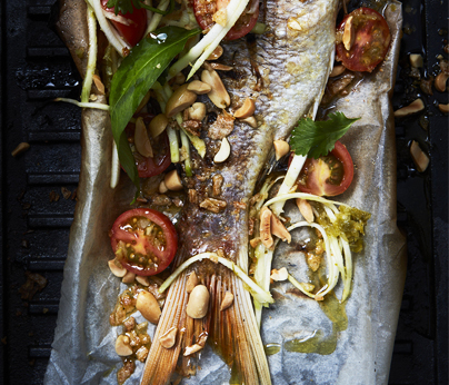 WholeBBQ snapper with ‘Asian Super Green Sauce_404x346